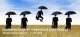 Illustration : 5 hommes de dos marchent dans un champs en costume avec un parapluie. L'homme du milieu saute en l'air.